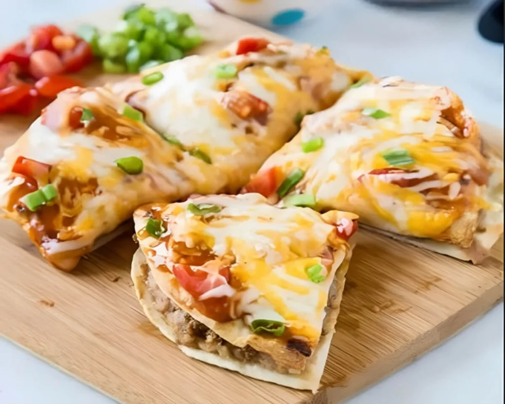 Cheesy Beef Enchilada Pizzas