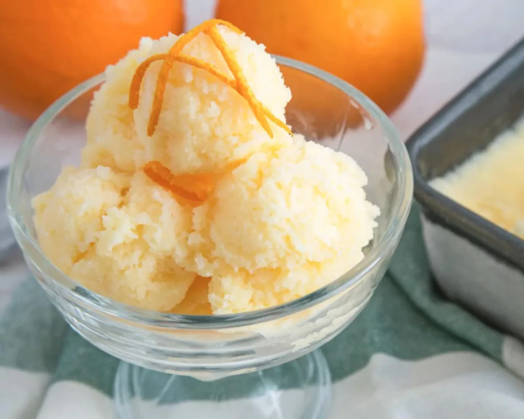 Homemade Orange Sherbet