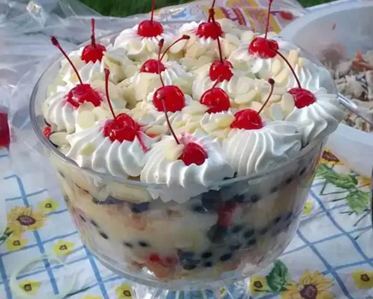 Fresh and Summery Fruit Trifle