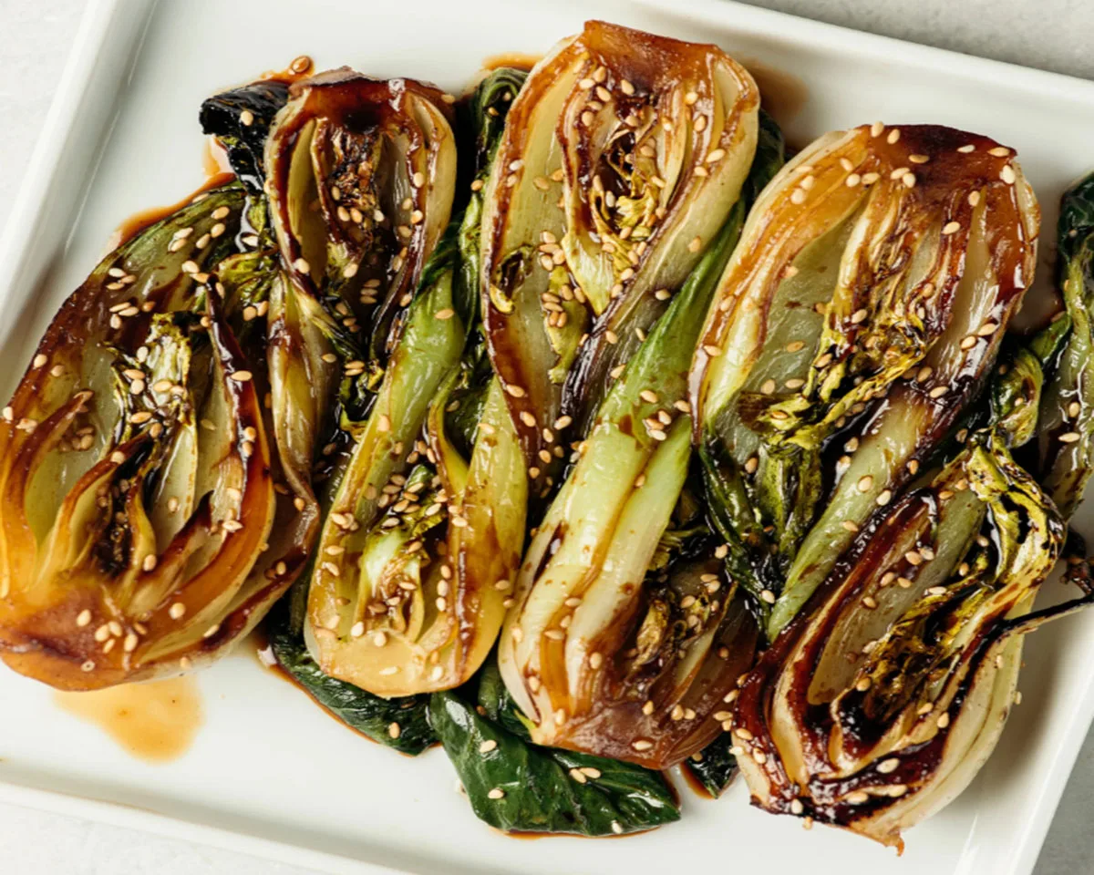 Baby Bok Choy with Soy Sauce and Garlic