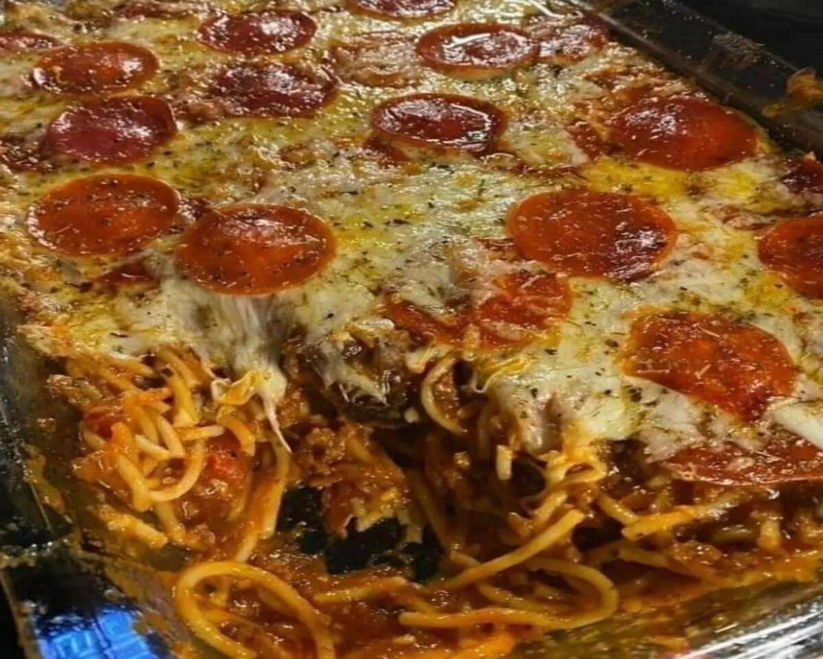 Baked Pizza Spaghetti