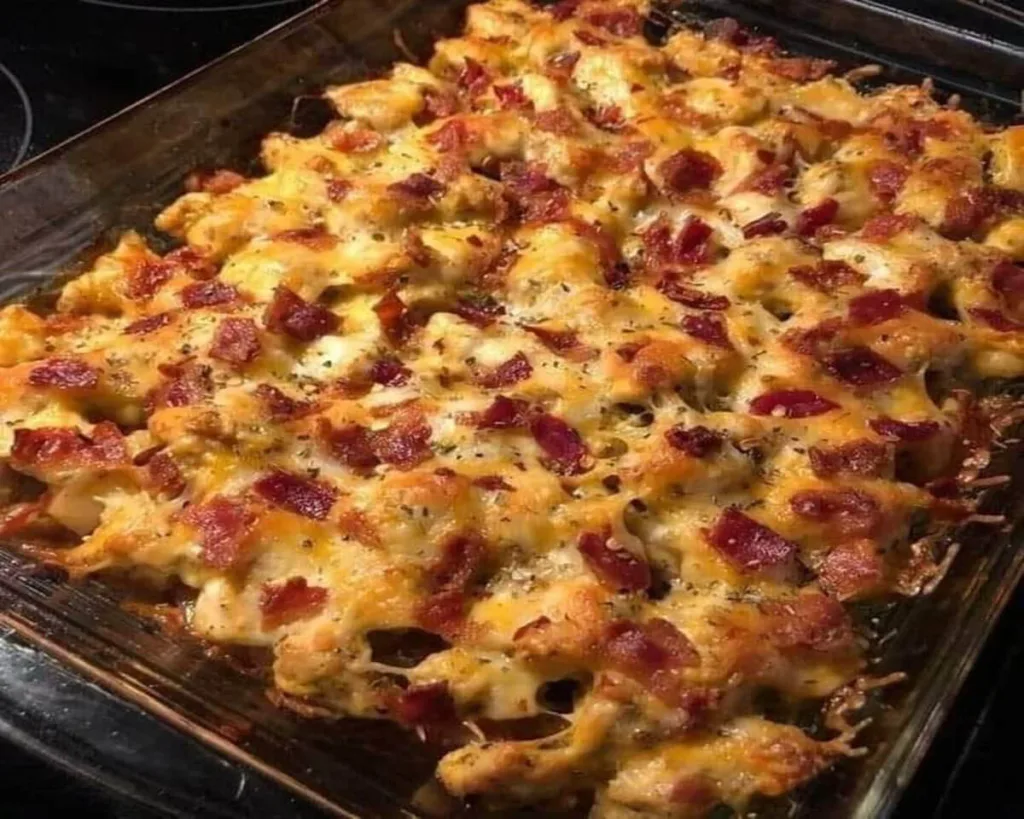 Chicken Bacon Ranch Potato Bake