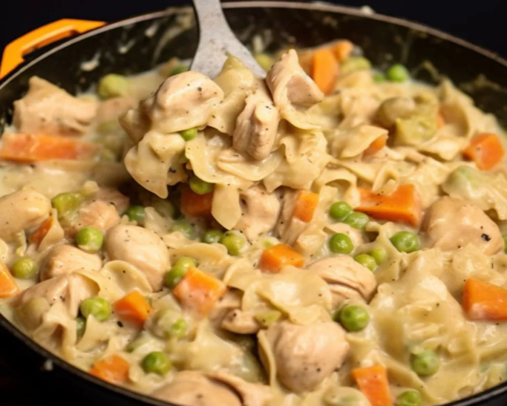 Chicken Pot Pie Noodle Skillet