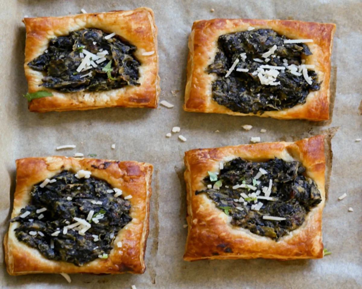 Indian Spiced Spinach Puff Pastry Pie