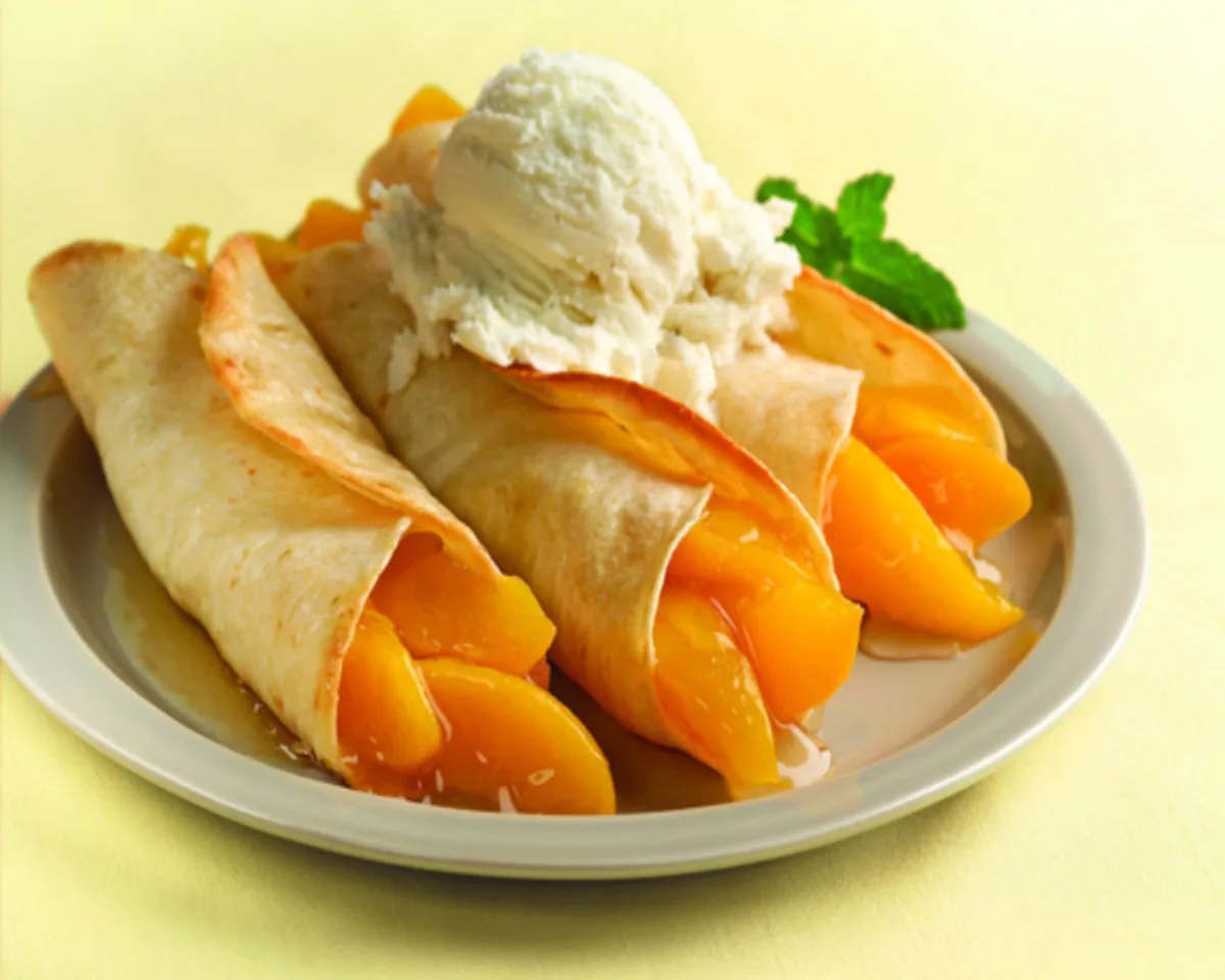 Peach Pie Enchiladas
