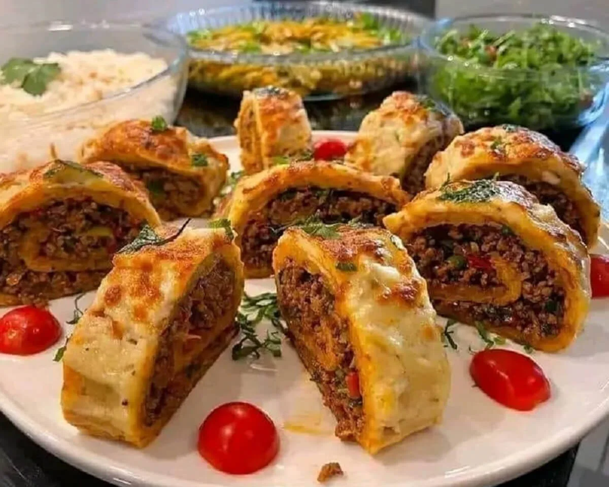 Stuffed Sweet Potato Roll with Cheddar Cheese