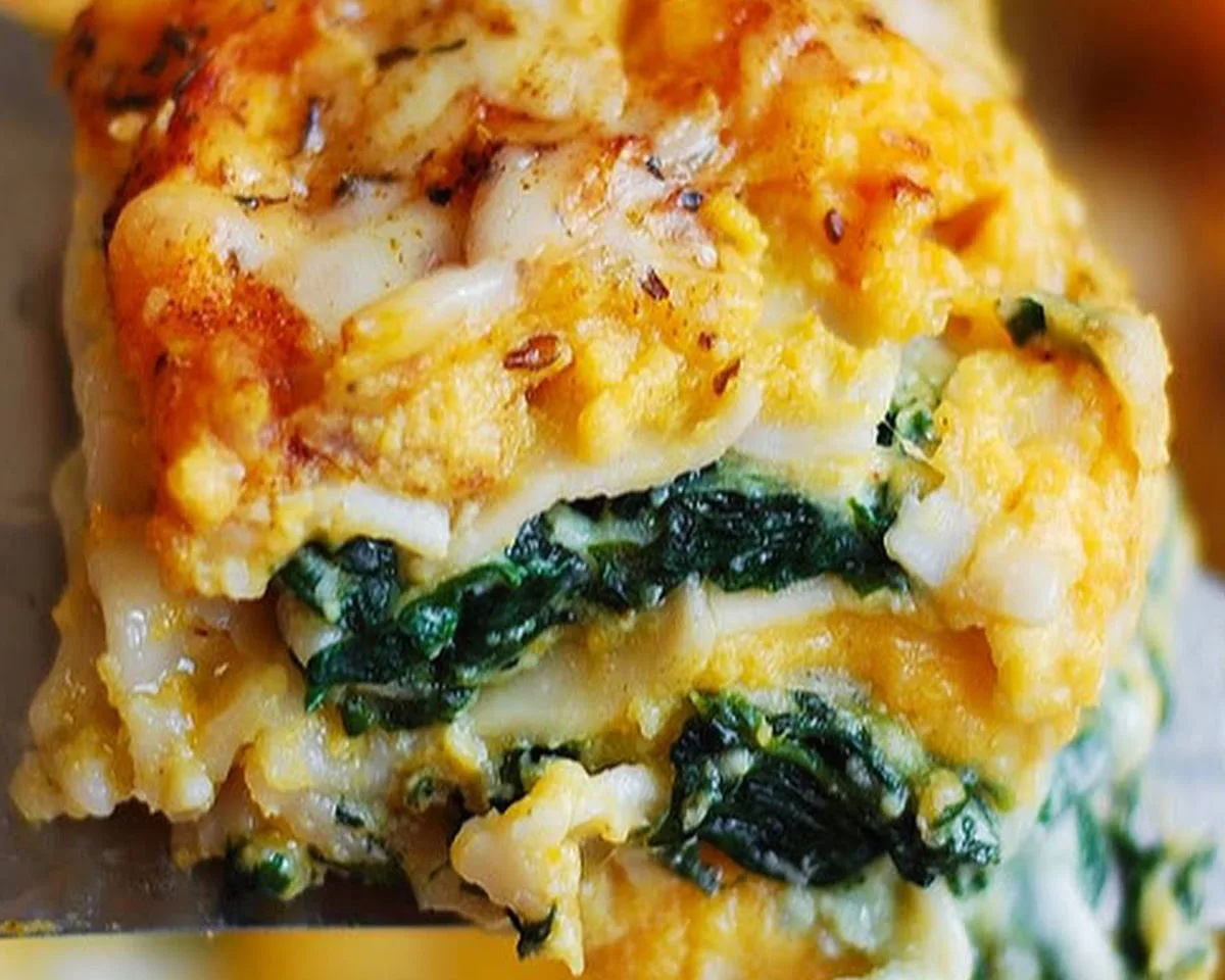 Butternut Squash, Spinach and Goat Cheese Lasagna
