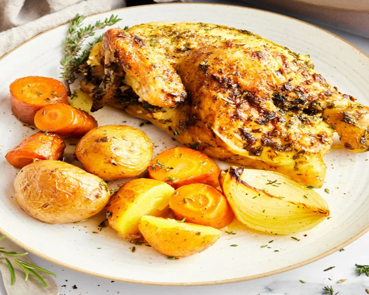 Herb-Roasted Cornish Hens with Vegetables