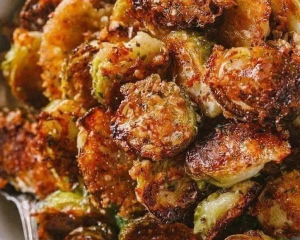 Garlic Parmesan Roasted Brussels Sprouts