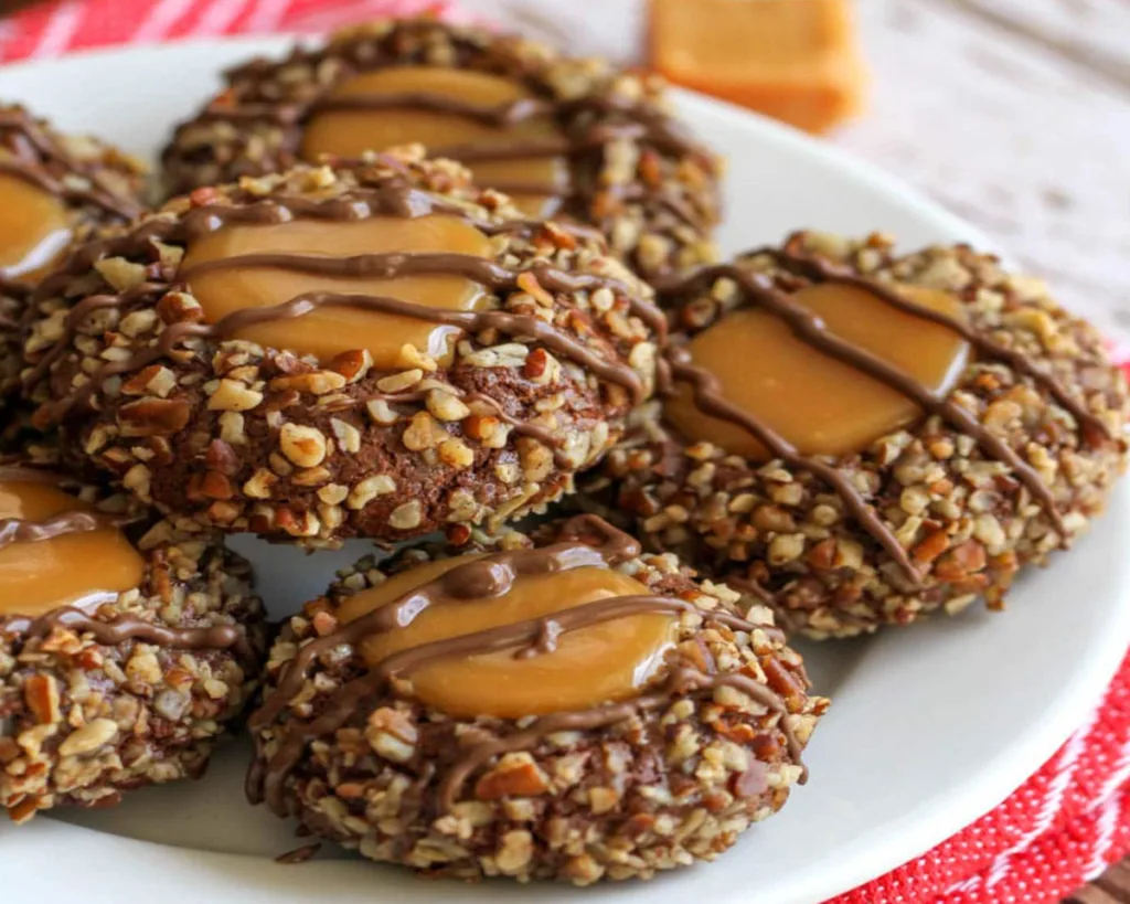 Turtle Thumbprint Cookies