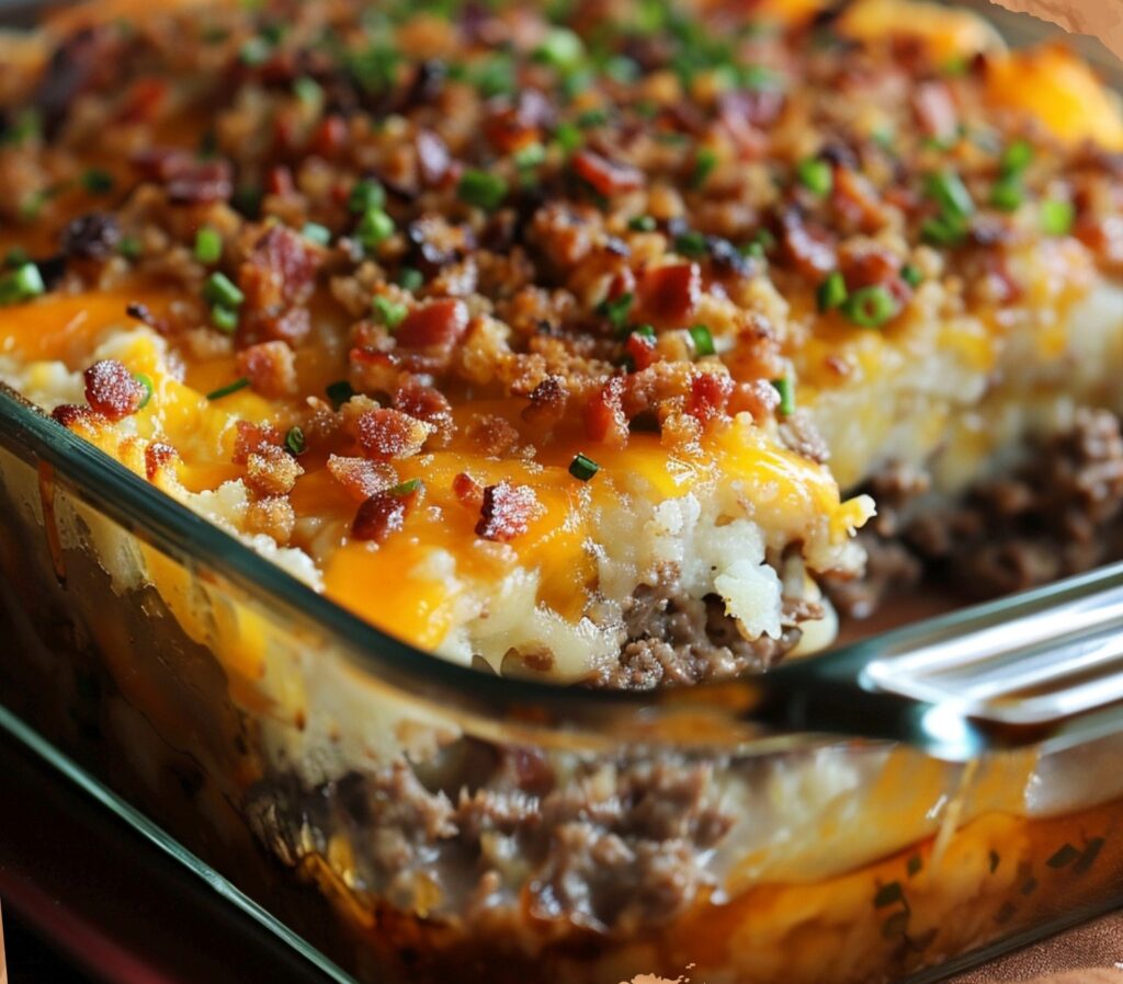 Loaded Potato Meatloaf Casserole